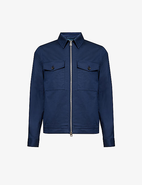 PS BY PAUL SMITH: Regular-fit flap-pocket cotton-blend overshirt