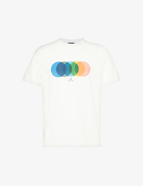 PS BY PAUL SMITH: Circles graphic-print cotton-jersey T-shirt