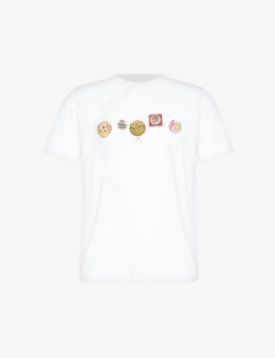PS BY PAUL SMITH: Badge graphic-print cotton-jersey T-shirt
