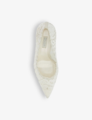 DUNE: Bridal Adoring mesh heeled courts