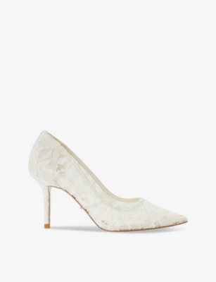 DUNE Bridal Adoring mesh heeled courts Selfridges