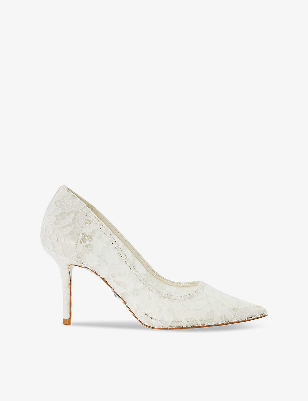 Dune Womens Ivory-synthetic Bridal Adoring Mesh Heeled Courts