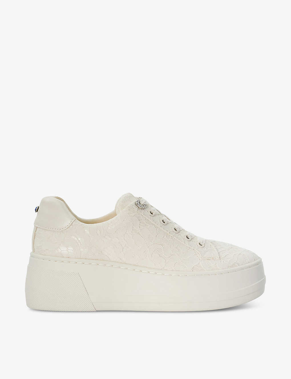 Dune Womens Ivory-synthetic Bridal Embraced Woven Low-top Trainers