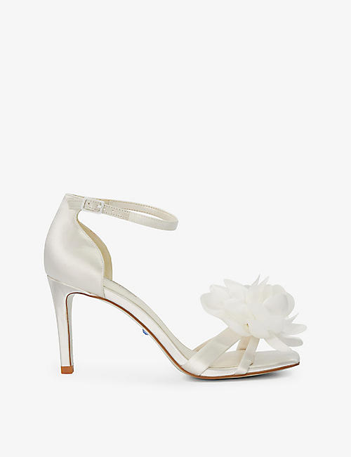DUNE: Memorise bridal floral-lace court shoes