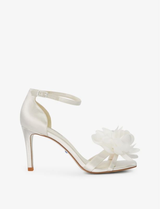 Memorise bridal floral-lace court shoes