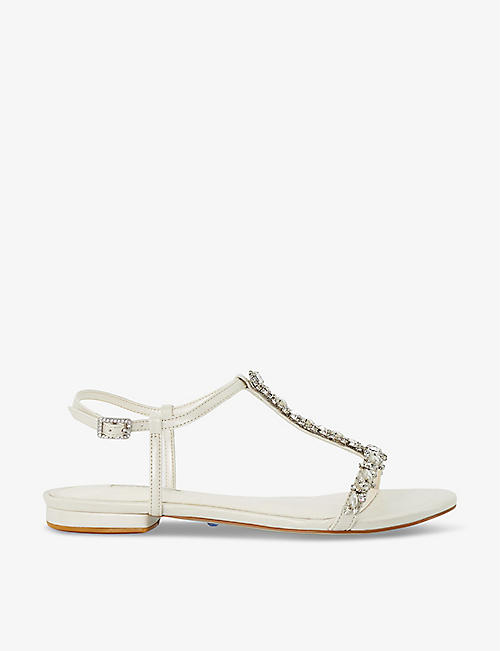 DUNE: Bridal Nuptuals crystal-embellished faux-leather sandals