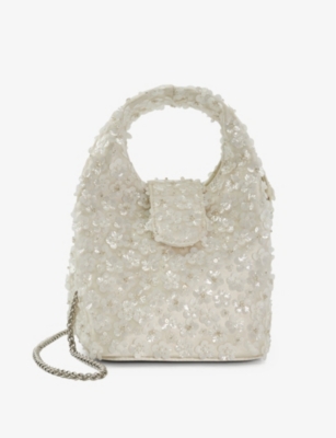 DUNE: Bridal Bouquette sequin-embellished woven cross-body bag