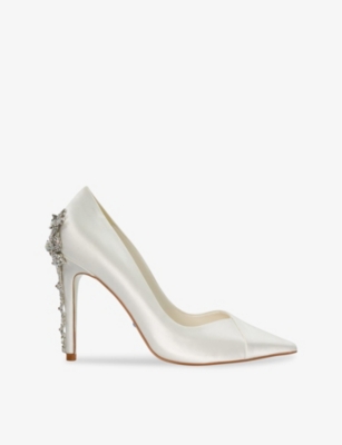 DUNE Bridal Auras satin heeled courts Selfridges