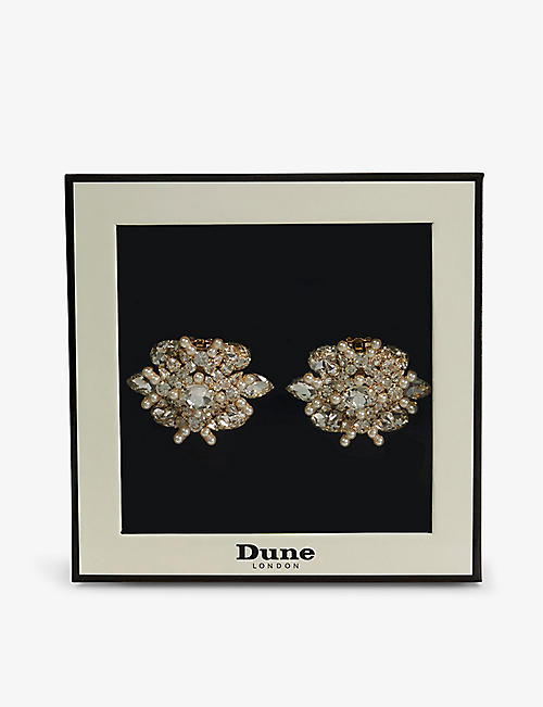 DUNE: Soulmates bridal crystal-embellished metal shoe brooch