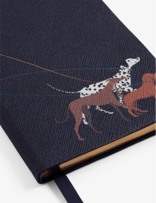 SMYTHSON: Dogs Soho leather notebook 19.6cm x 14cm