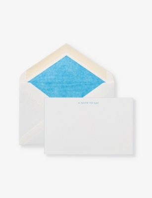 SMYTHSON: A Note To Say greetings cards pack of 10