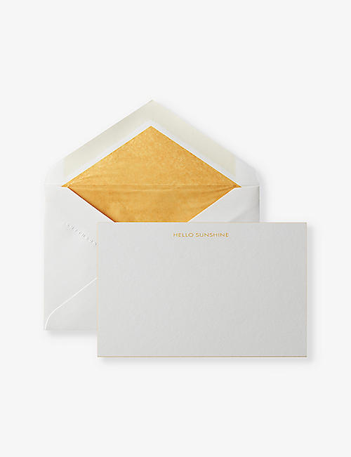 SMYTHSON: Hello Sunshine correspondence cards pack of 10