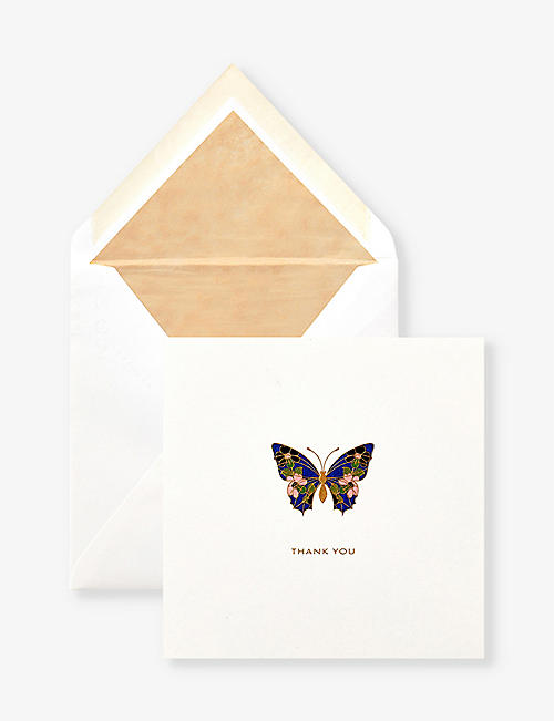 SMYTHSON: Thank You Butterfly greetings cards pack of 10