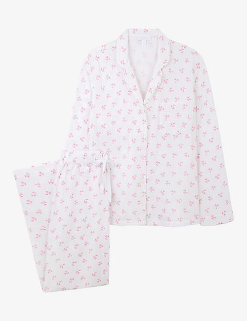 THE WHITE COMPANY: Floral-print relaxed-fit cotton pyjamas