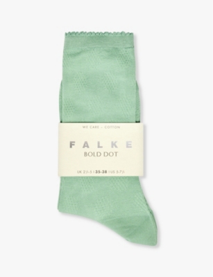 Shop Falke Women's 7447 Nettle Bold Dot Organic Cotton-blend Socks