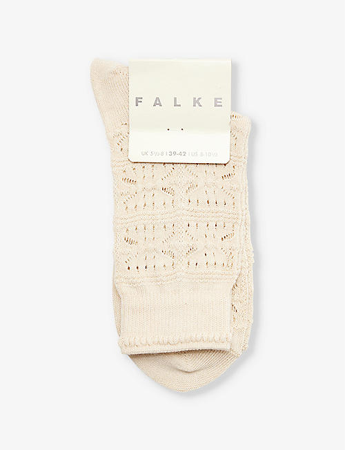 FALKE: Granny square branded-sole knitted socks