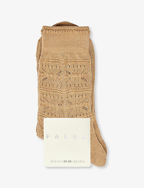 FALKE: Granny square branded-sole knitted socks