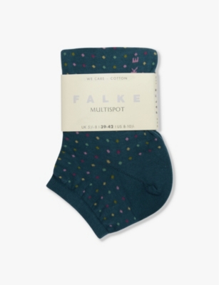 Falke Womens 7448 Mulberry Multispot Cotton-blend Socks