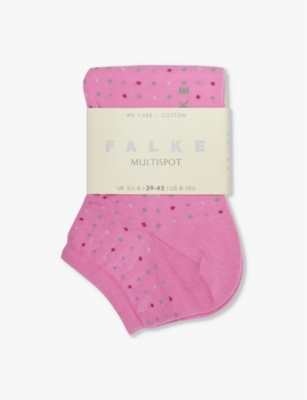 Falke Womens 8350 Lipstick Multispot Cotton-blend Socks