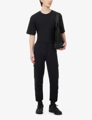 Gymshark Mens Black Rest Day Tapered-leg Cotton-jersey Jogging Bottoms In Black