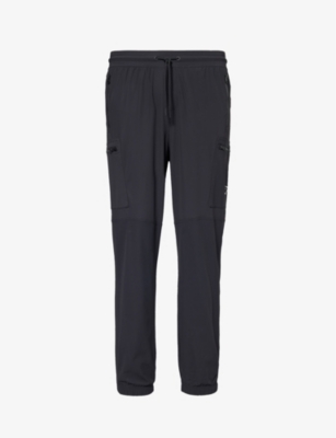 Shop Gymshark Men's Black Rest Day Tapered-leg Stretch-woven Trousers