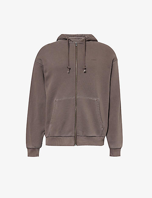 GYMSHARK: Everywear Comfort logo-embossed zip-fastened cotton-jersey hoody