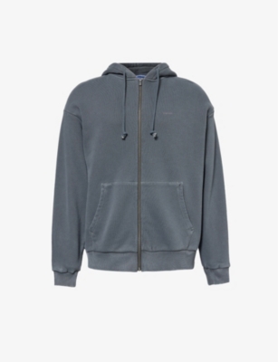GYMSHARK: Everywear Comfort logo-embossed zip-fastened cotton-jersey hoody