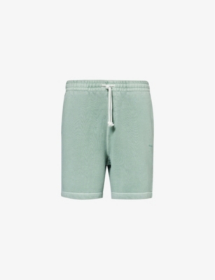 Shop Gymshark Mens Dollar Grn/pgmnt Grm D+w Everywear Comfort Logo-embossed Cotton-jersey Shorts