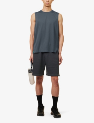 Shop Gymshark Men's Onyx Grey Everywear Abstract Sleeveless Recycled-polyester Top