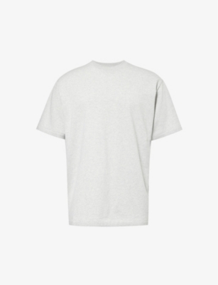 Shop Gymshark Mens Light Grey Core Marl Everywear Comfort Logo-embossed Cotton-jersey T-shirt