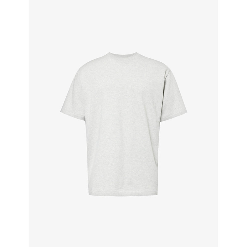 Shop Gymshark Men's Light Grey Core Marl Everywear Comfort Logo-embossed Cotton-jersey T-shirt