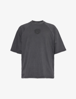 Gymshark Premium Legacy Short-sleeve Cotton-jersey T-shirt In Black/pigment Dye