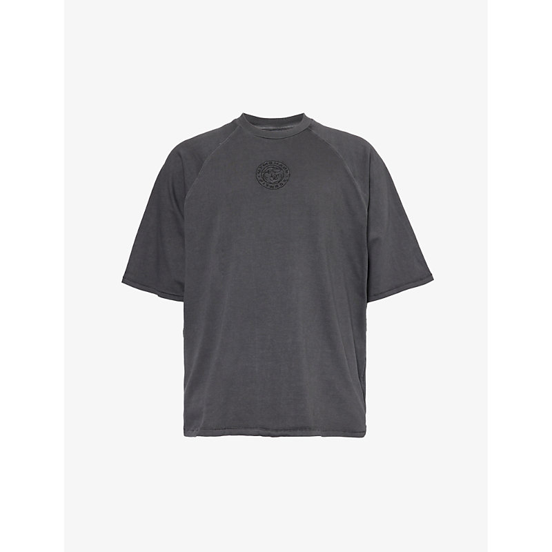 Gymshark Premium Legacy Short-sleeve Cotton-jersey T-shirt In Black/pigment Dye