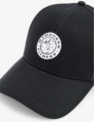 Shop Gymshark Men's Black Legacy Brand-patch Cotton Baseball Cap