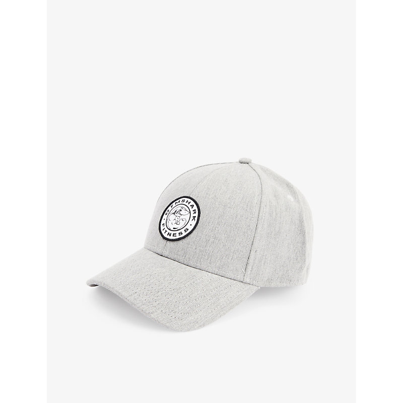 Shop Gymshark Men's Light Grey Core Marl Legacy Brand-patch Cotton Baseball Cap