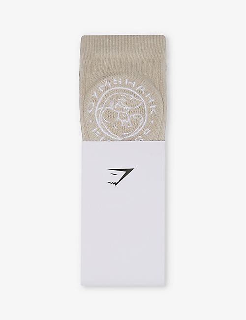 GYMSHARK: Legacy Crew pack of two cotton-blend socks