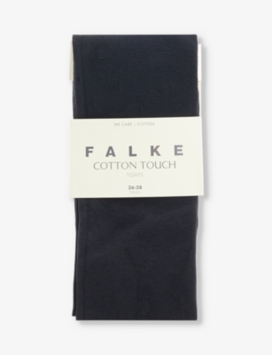 Shop Falke Women's 3000 Black Cotton Touch Organic-cotton Blend Tights