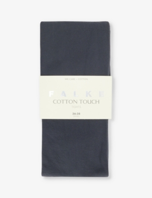 Shop Falke Women's 3146 Graphite Cotton Touch Organic-cotton Blend Tights