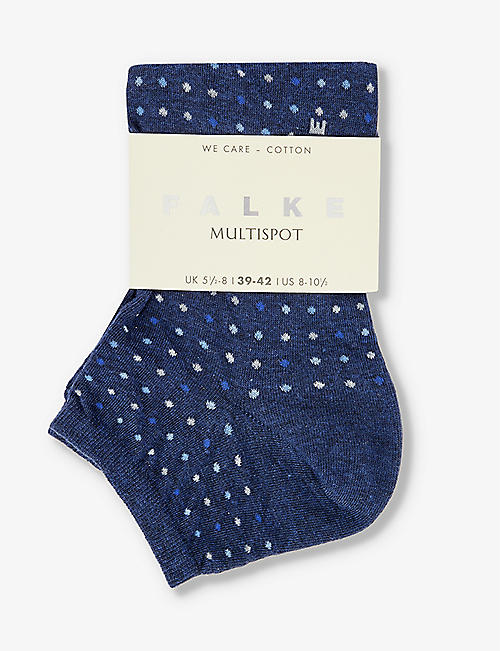 FALKE: Multispot-pattern stretch cotton-blend ankle socks