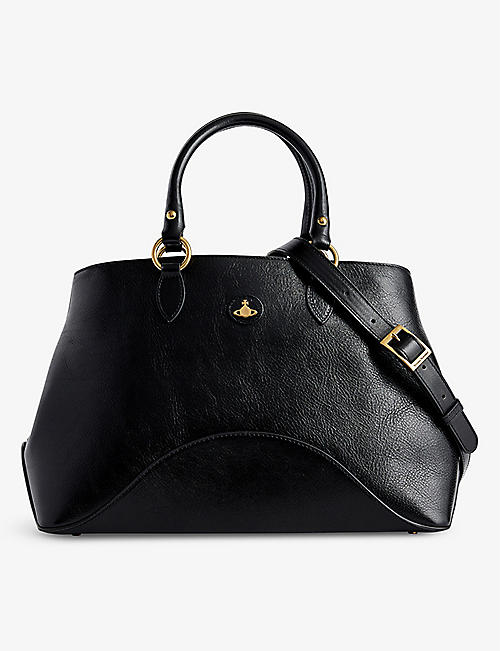 VIVIENNE WESTWOOD: Britney medium leather tote bag