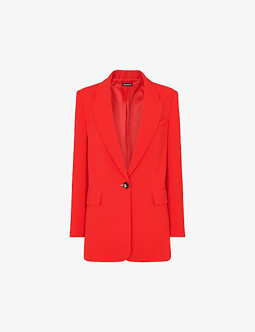 WHISTLES: Single-breasted relaxed-fit crepe blazer
