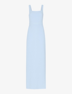 WHISTLES: Mila square-neck stretch recycled-polyester maxi dress