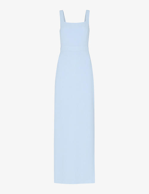 WHISTLES: Mila square-neck stretch recycled-polyester maxi dress