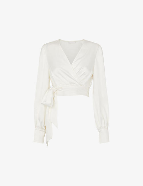 WHISTLES: Lilly tie-waist woven bridal cover-up
