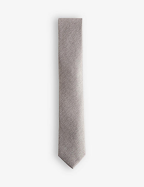 TED BAKER: Leytone herringbone-weave silk tie