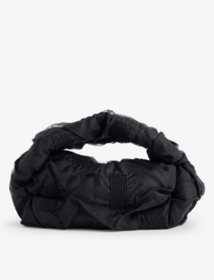 ISSEY MIYAKE: Square Crumpled tulle top-handle bag