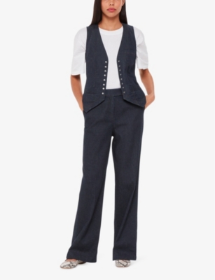 WHISTLES: Joanna parch-pocket denim waistcoat
