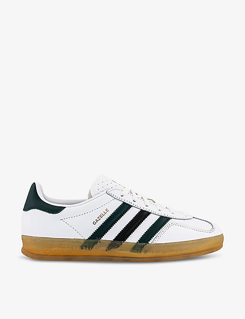 ADIDAS: Gazelle Indoor brand-patch leather low-top trainers