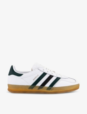 ADIDAS ORIGINALS GAZELLE INDOOR BRAND-PATCH LEATHER LOW-TOP TRAINERS