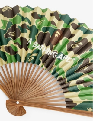 Shop A Bathing Ape Men's Green Folding Paper Fan